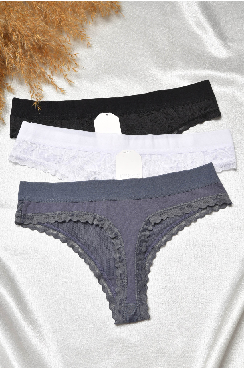 Набор стринг женских 3 штуки 6272 188775