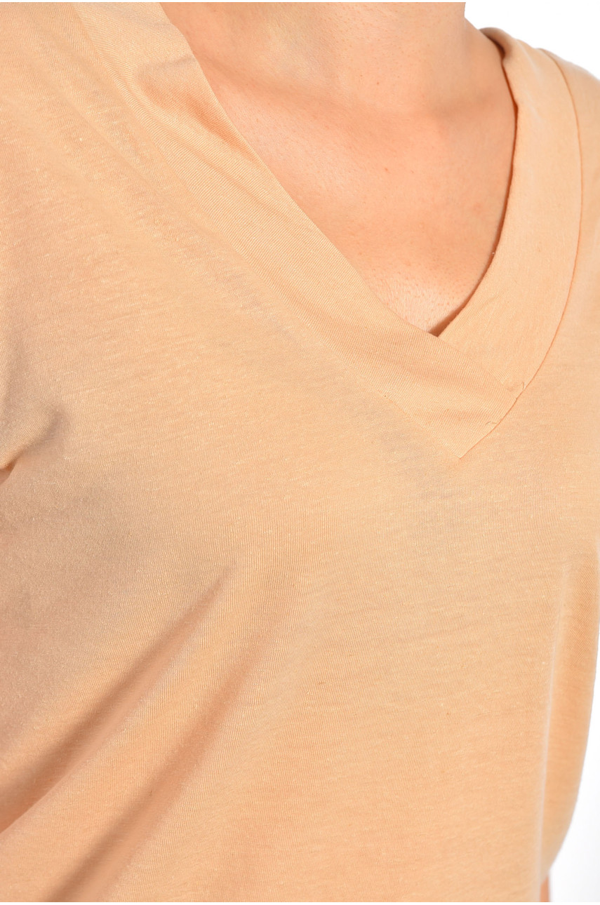 Футболка жіноча бежевого кольору 188776