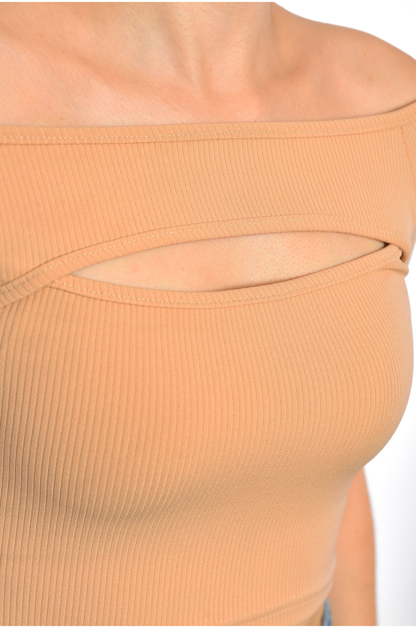 Футболка женская бежевого цвета 188777 Футболка женская бежевого цвета 188777