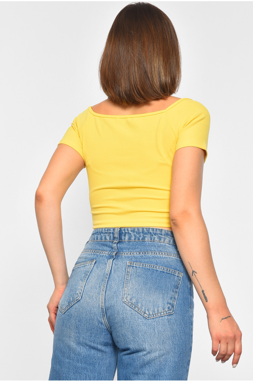 Футболка жіноча жовтого кольору 188778