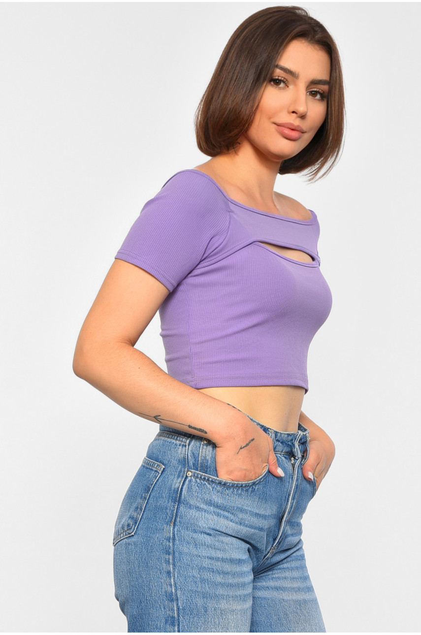 Футболка женская фиолетового цвета 188779 Футболка женская фиолетового цвета 188779