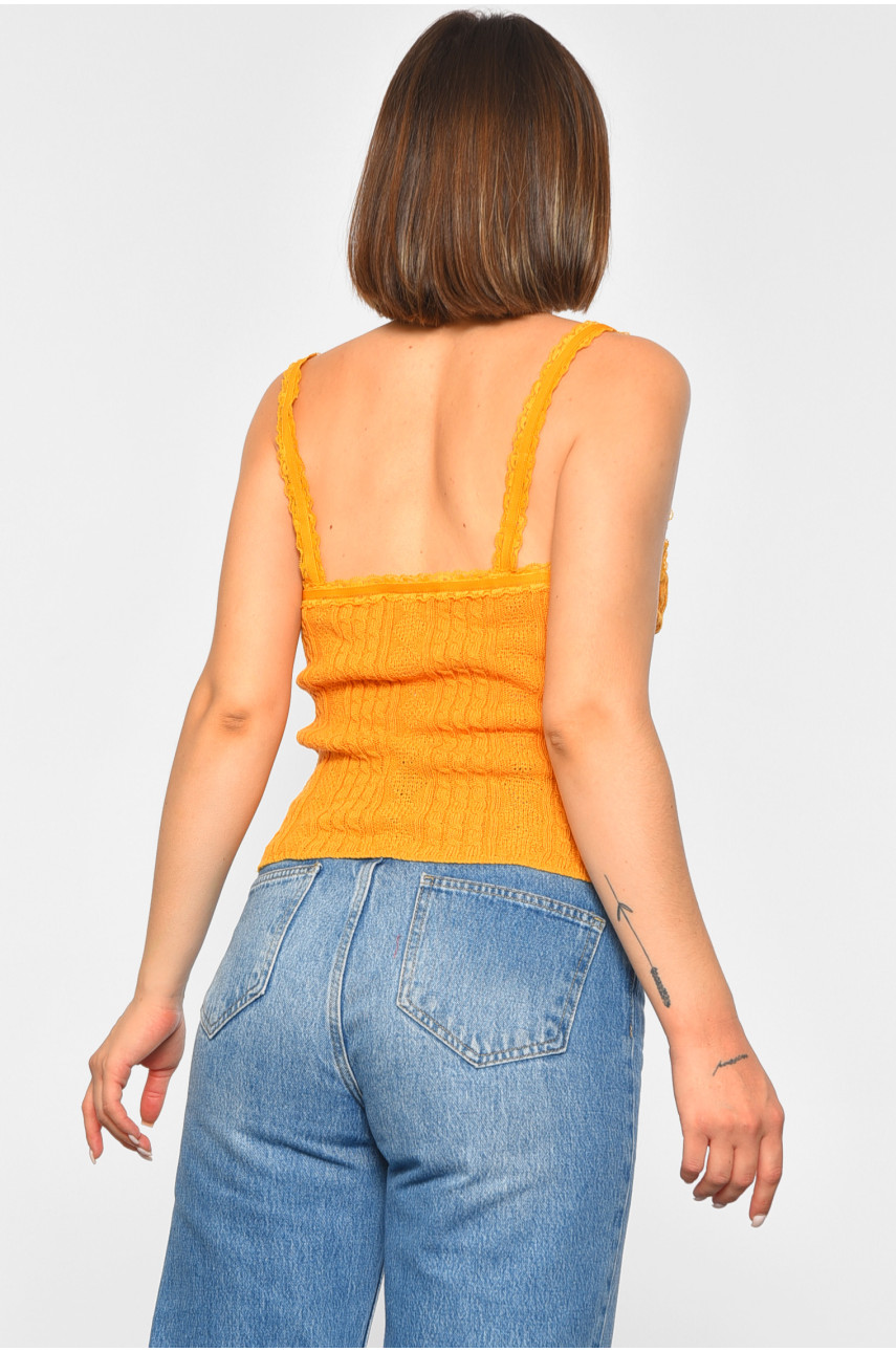 Майка женская желтого цвета 188781