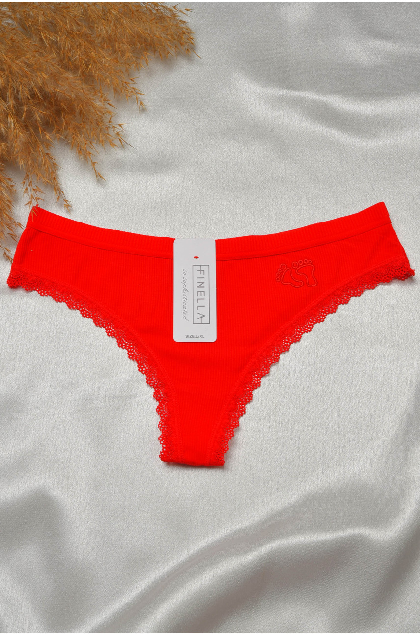 Стринги женские с кружевом красного цвета 8860 188782