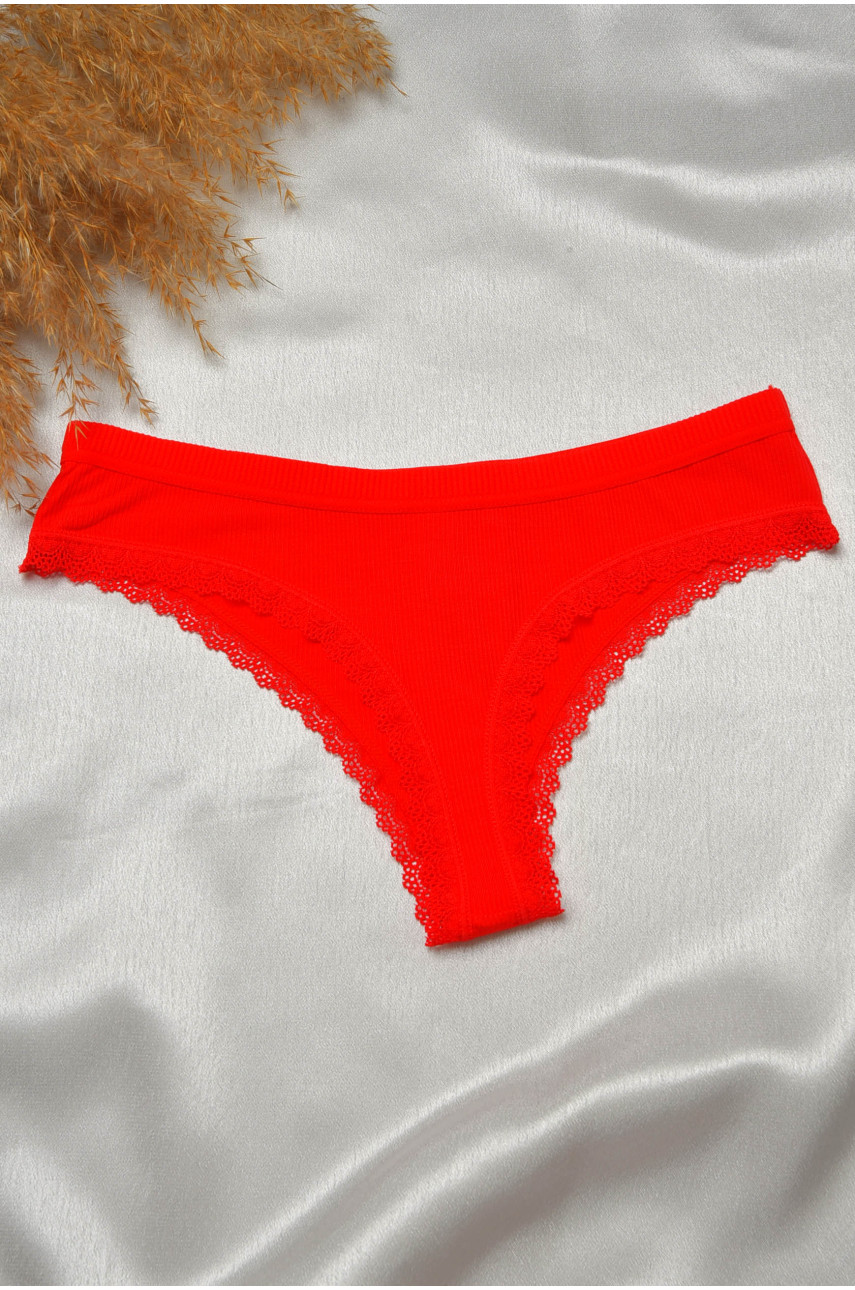 Стринги женские с кружевом красного цвета 8860 188782