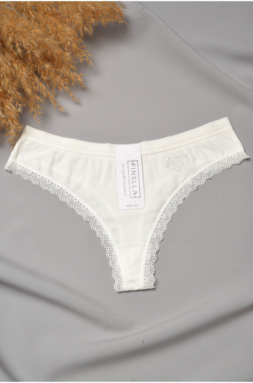 Стринги женские с кружевом белого цвета 8860 188786