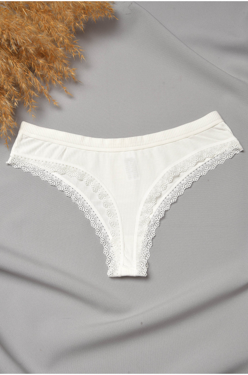 Стринги женские с кружевом белого цвета 8860 188786