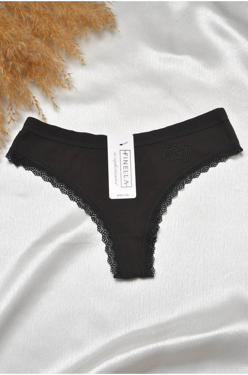 Стринги женские с кружевом черного цвета 8860 188787