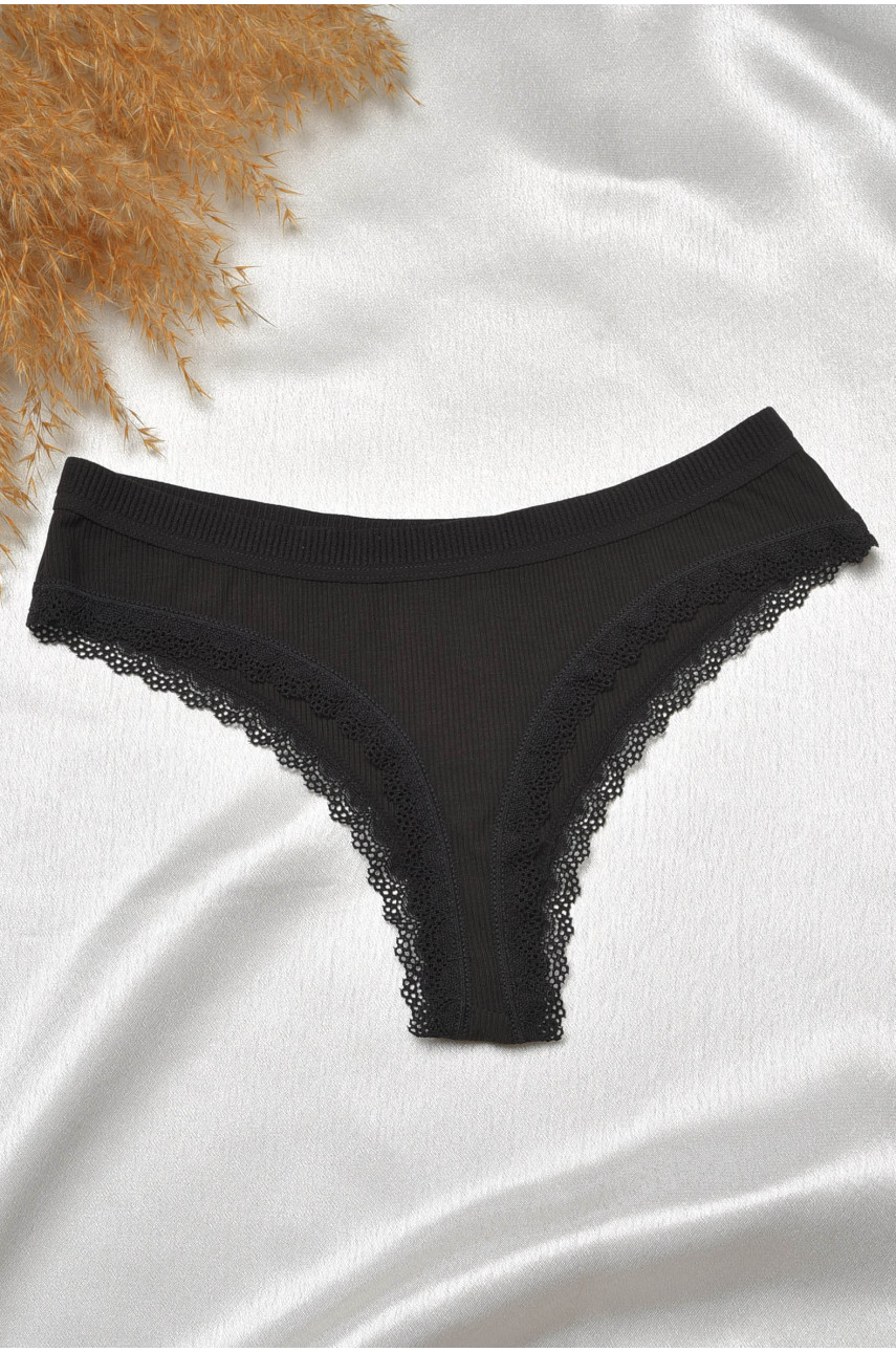 Стринги женские с кружевом черного цвета 8860 188787