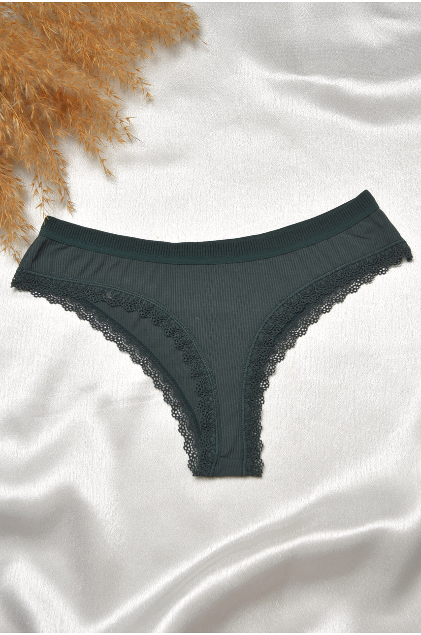 Стринги женские с кружевом зеленого цвета 8860 188789