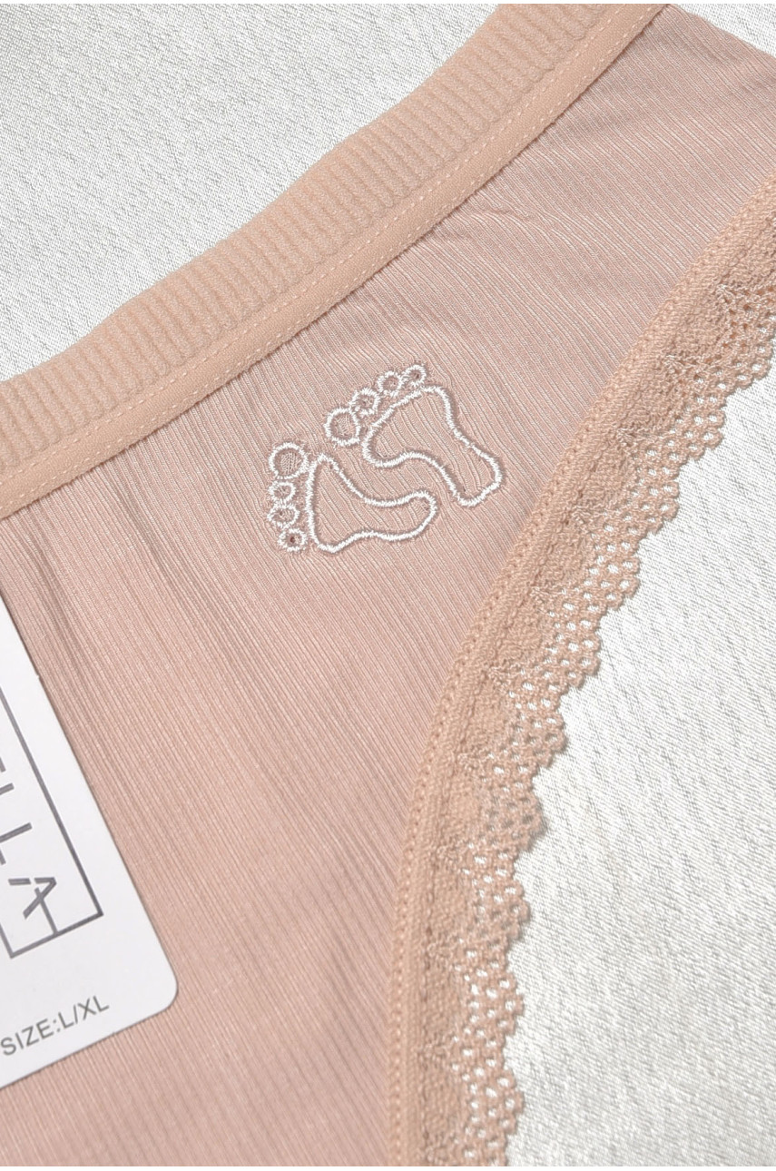 Стринги женские с кружевом бежевого цвета 8860 188792 Стринги женские с кружевом бежевого цвета 8860 188792