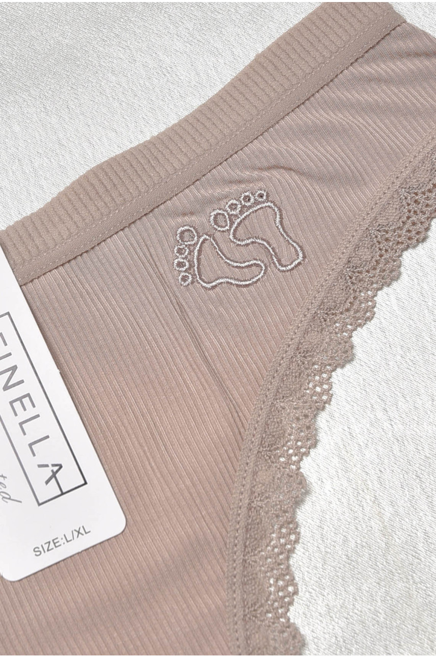 Стринги женские с кружевом цвета мокко 8860 188793