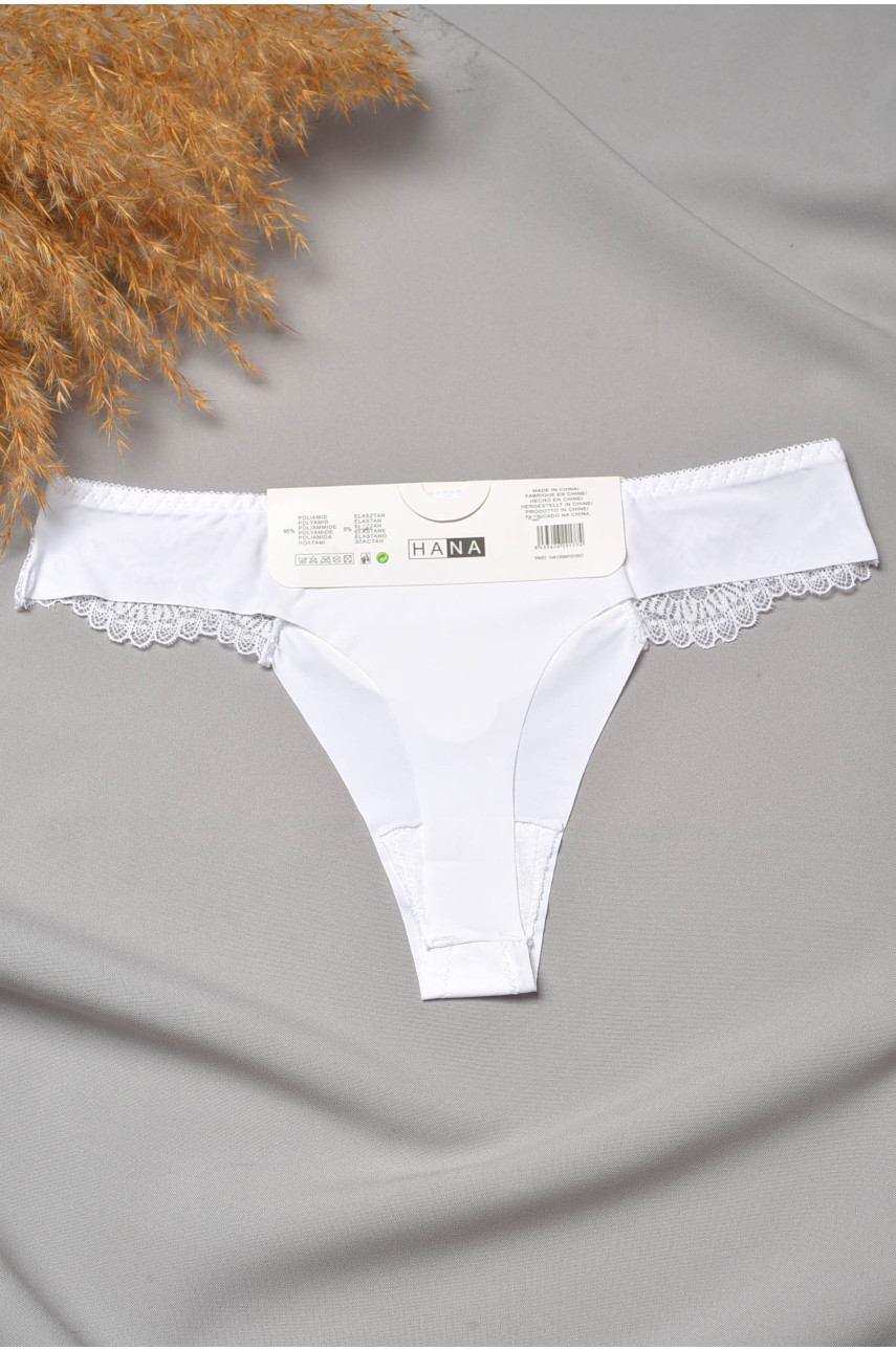 Стринги женские с кружевом белого цвета 29177 188796