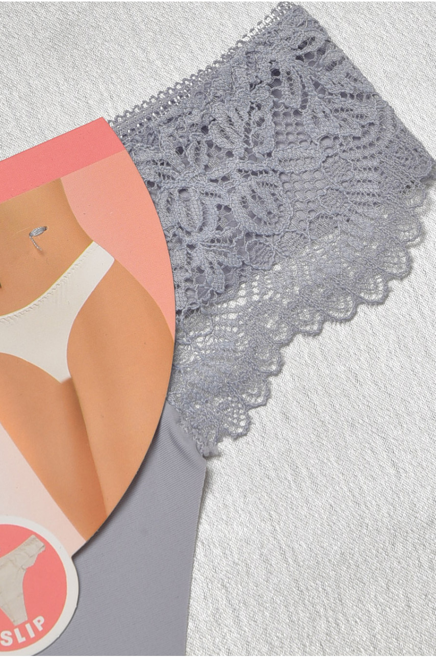 Стринги женские с кружевом серого цвета 29177 188798 Стринги женские с кружевом серого цвета 29177 188798