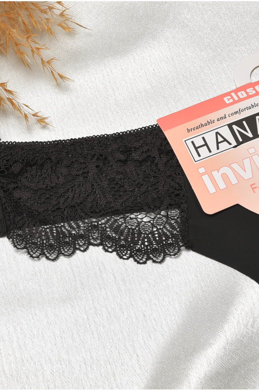 Стрінги жіночі з мереживом чорного кольору 29177 188802