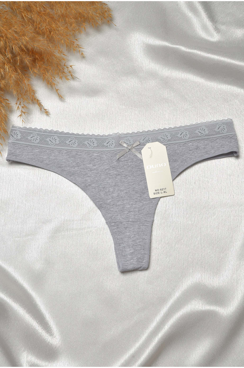 Стринги женские серого цвета 6217 188804