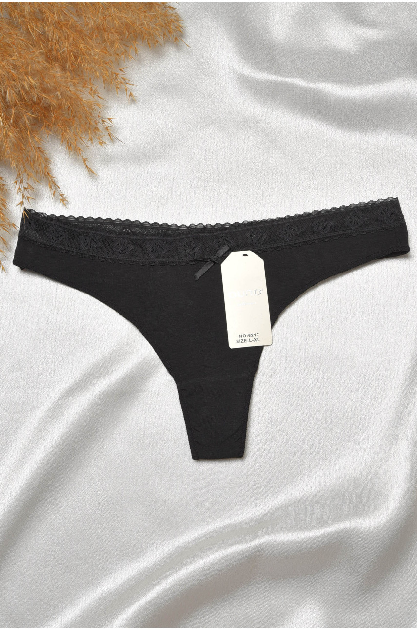 Стринги женские черного цвета 6217 188805