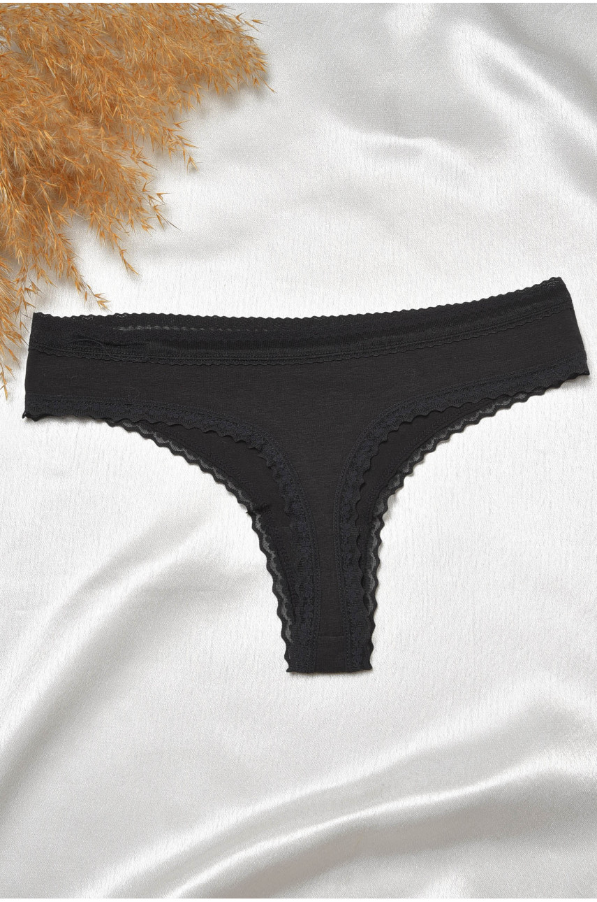 Стринги женские с кружевом черного цвета 6249 188811