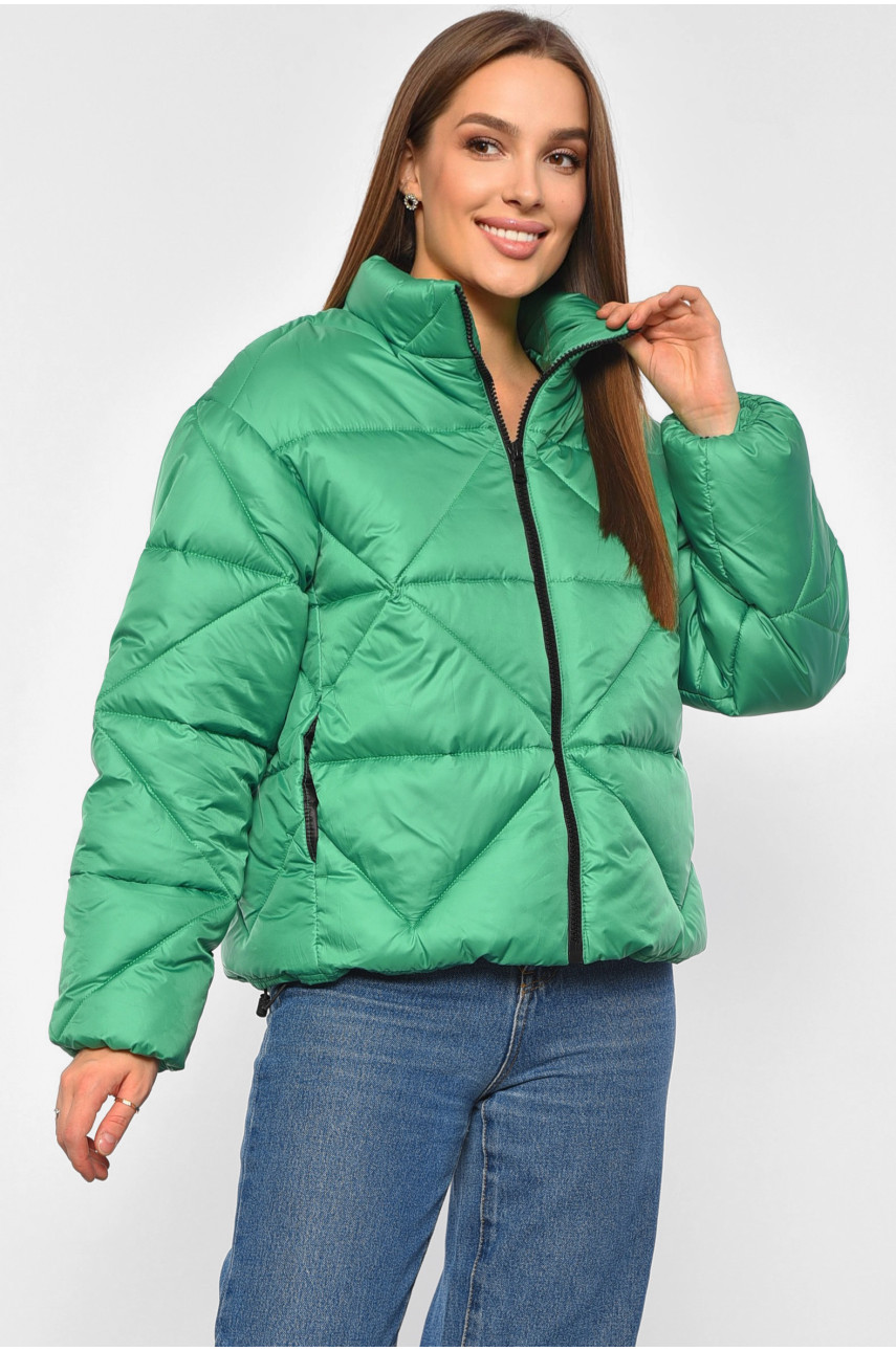 Куртка жіноча демісезонна зеленого кольору 838 188864