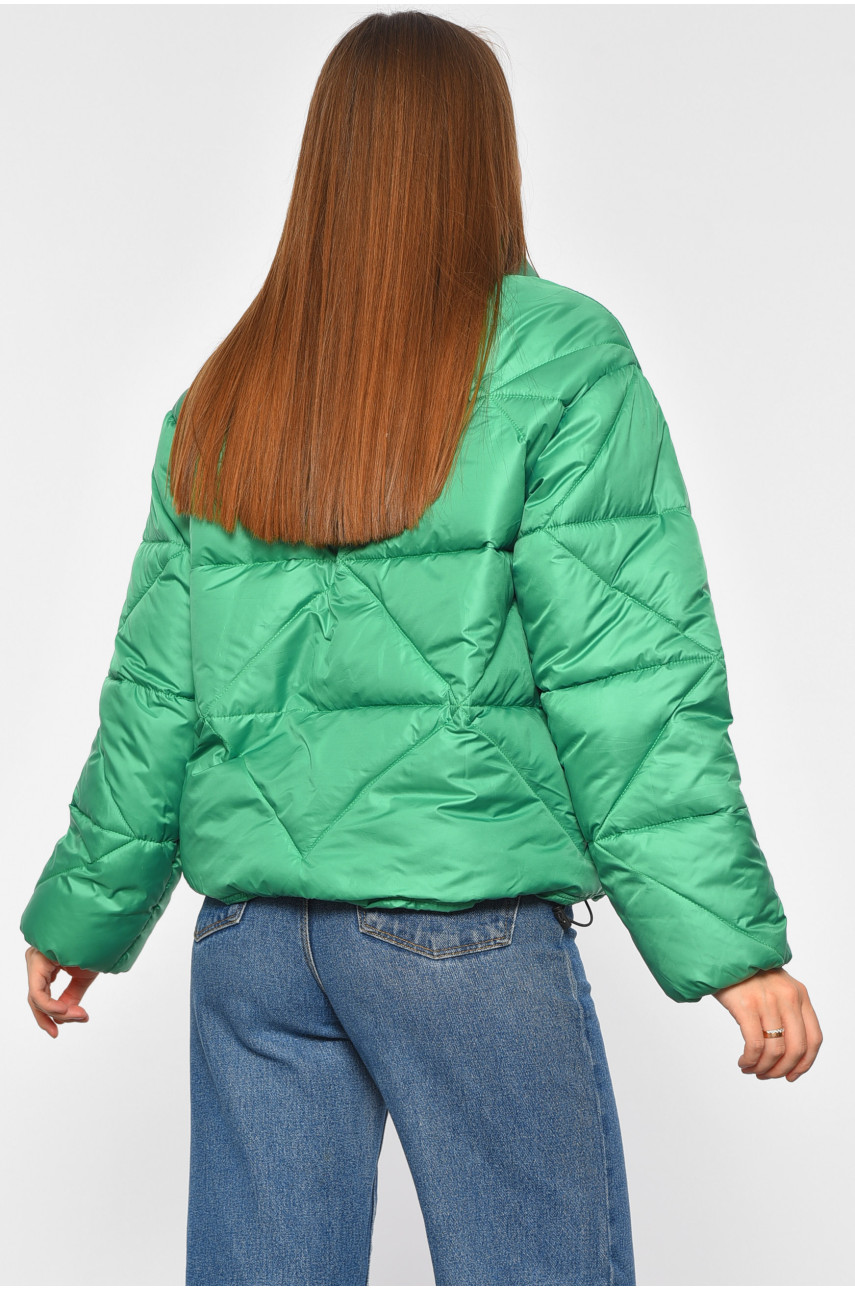 Куртка жіноча демісезонна зеленого кольору 838 188864