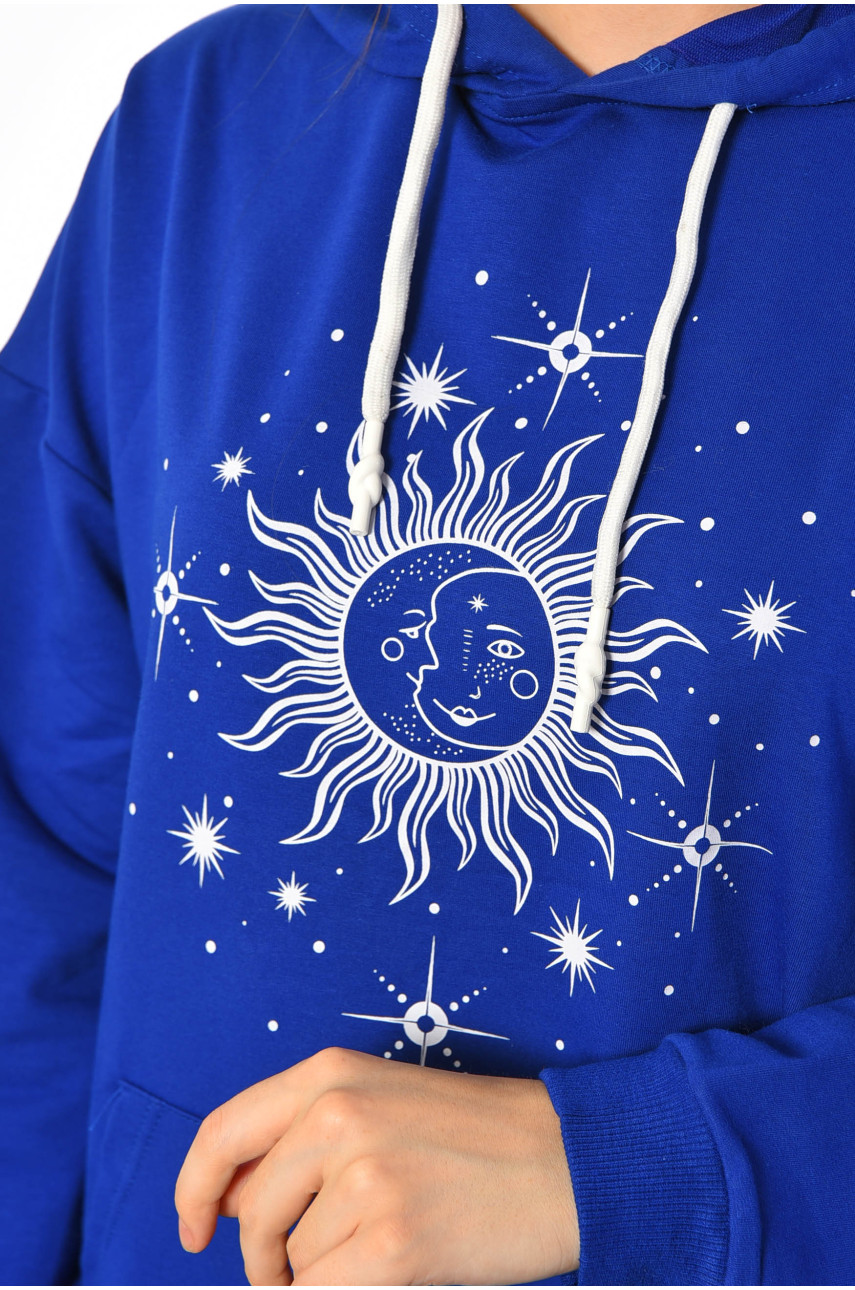 Худи женское синего цвета 188880