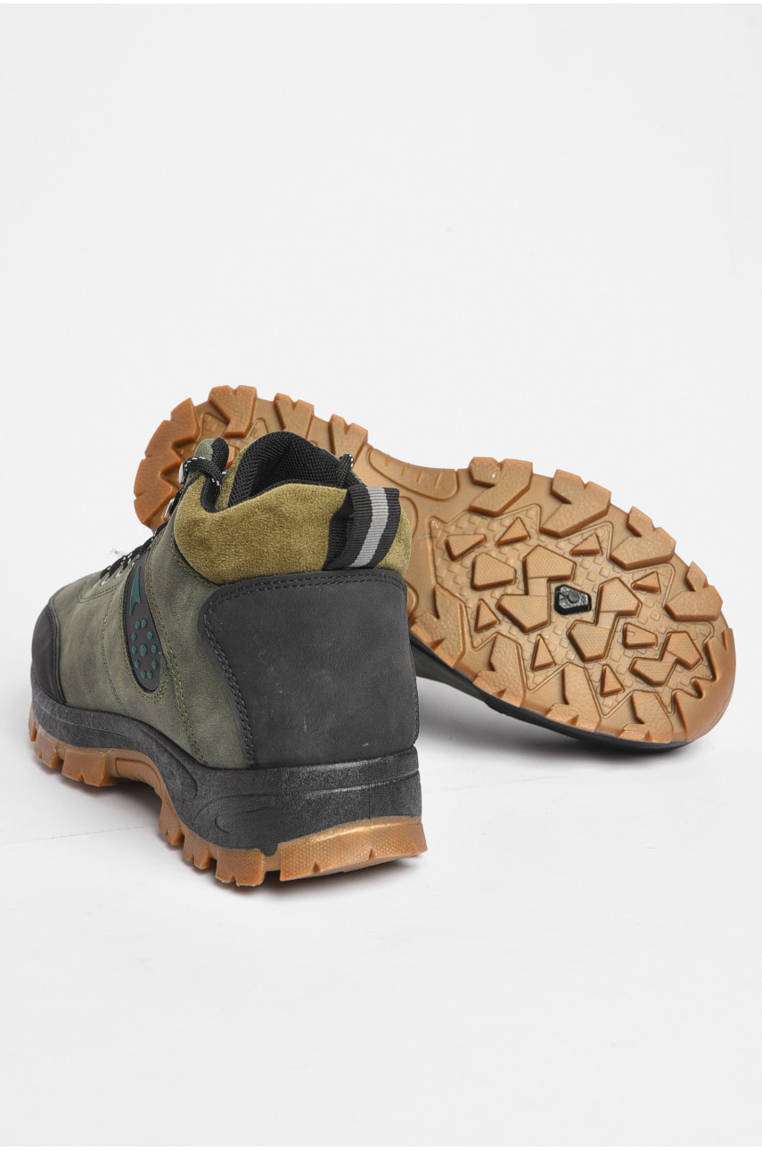 Черевики чоловічі зимові на хутрі зеленого кольору YB10036-3 188914