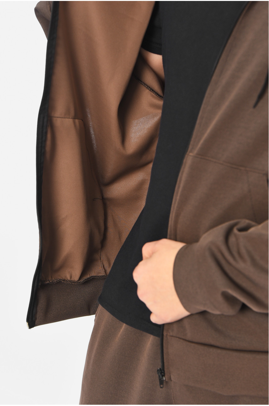 Спортивний костюм чоловічий коричневого кольору 5599 188916 Спортивний костюм чоловічий коричневого кольору 5599 188916