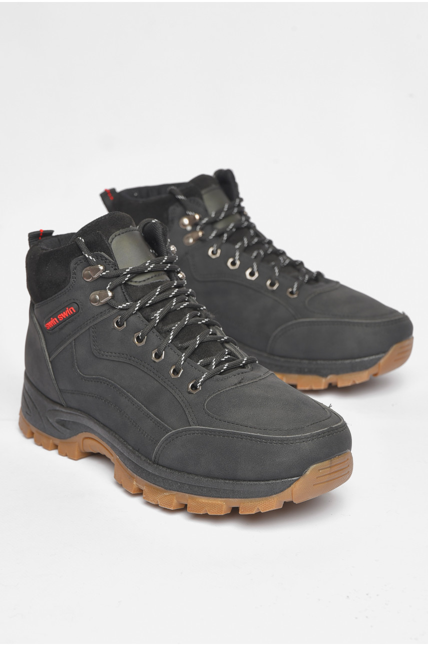 Черевики чоловічі зимові на хутрі чорного кольору YB10039-1 188923 Черевики чоловічі зимові на хутрі чорного кольору YB10039-1 188923