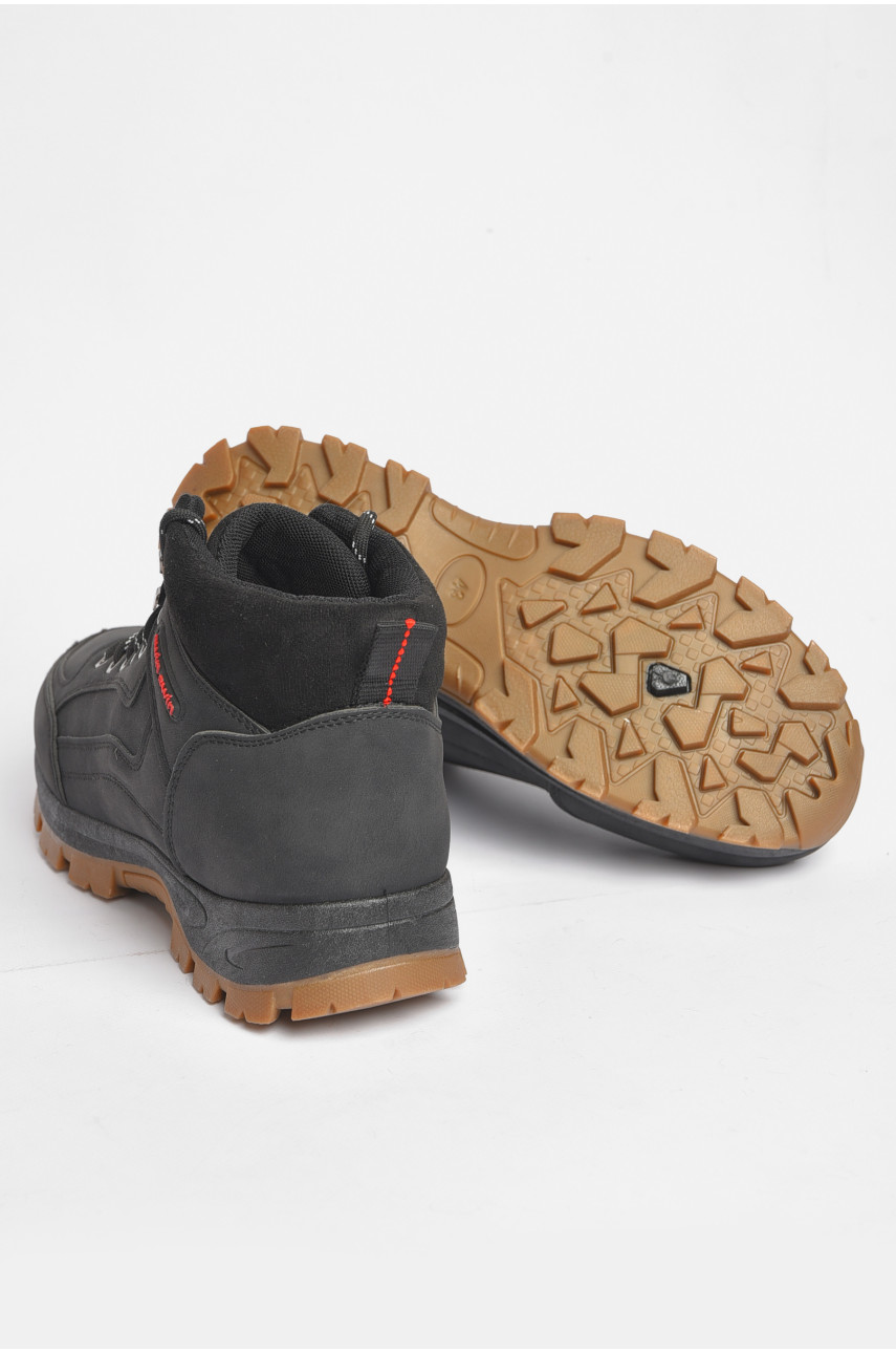 Черевики чоловічі зимові на хутрі чорного кольору YB10039-1 188923 Черевики чоловічі зимові на хутрі чорного кольору YB10039-1 188923