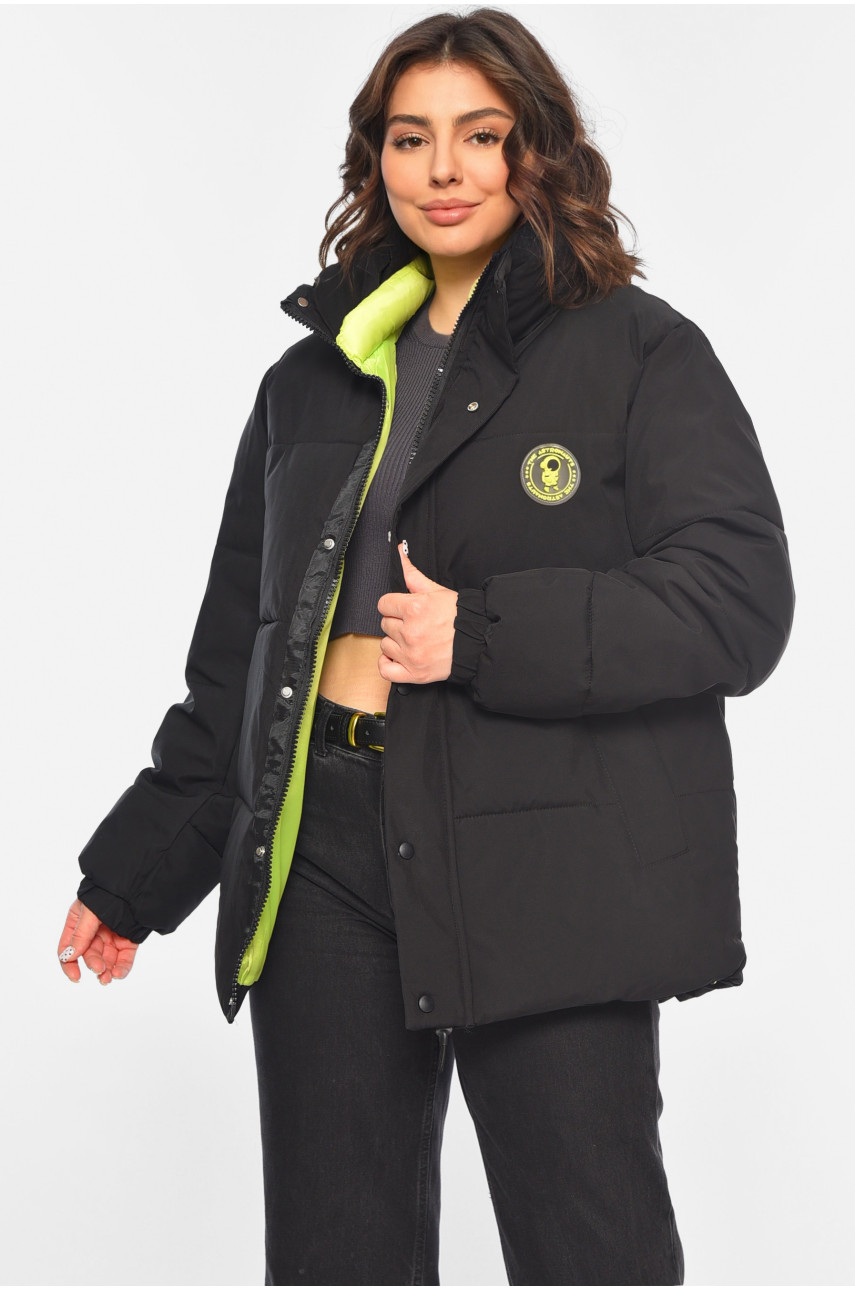 Куртка жіноча демісезонна чорного кольору 821 188929