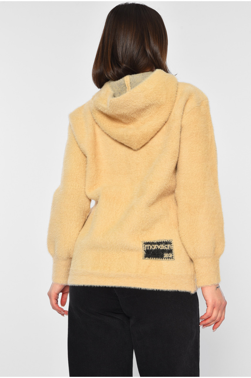 Худі жіноче альпака темно-бежевого кольору 0012 188956