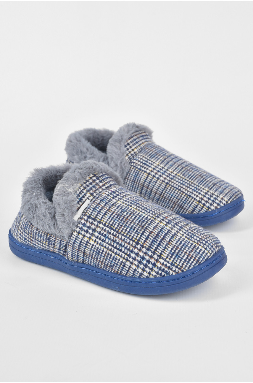 Тапочки комнатные чуни мужские синего цвета U-14 188962