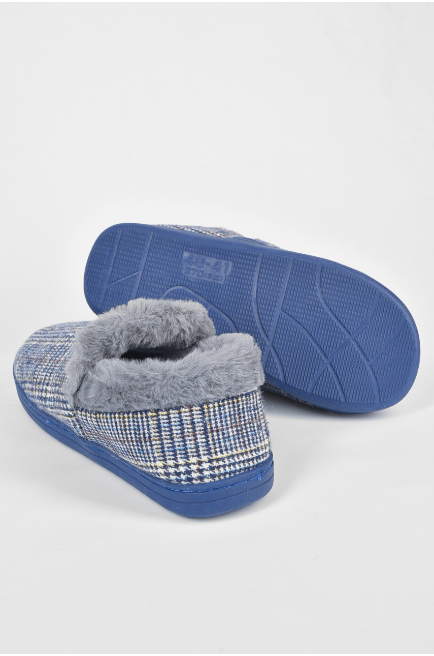 Капці кімнатні чуні чоловічі синього кольору U-14 188962