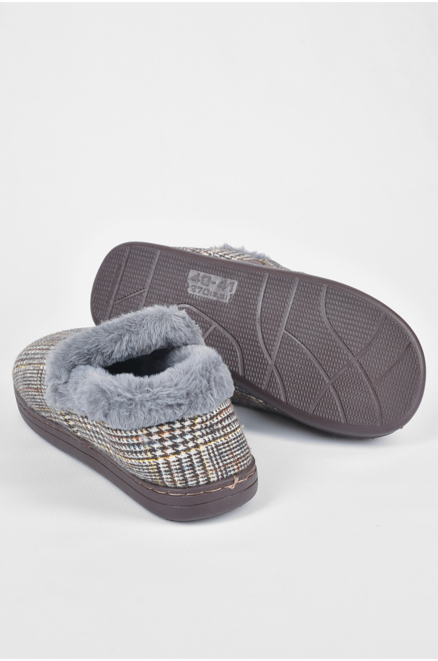 Капці кімнатні чуні чоловічі коричневого кольору U-14 188967