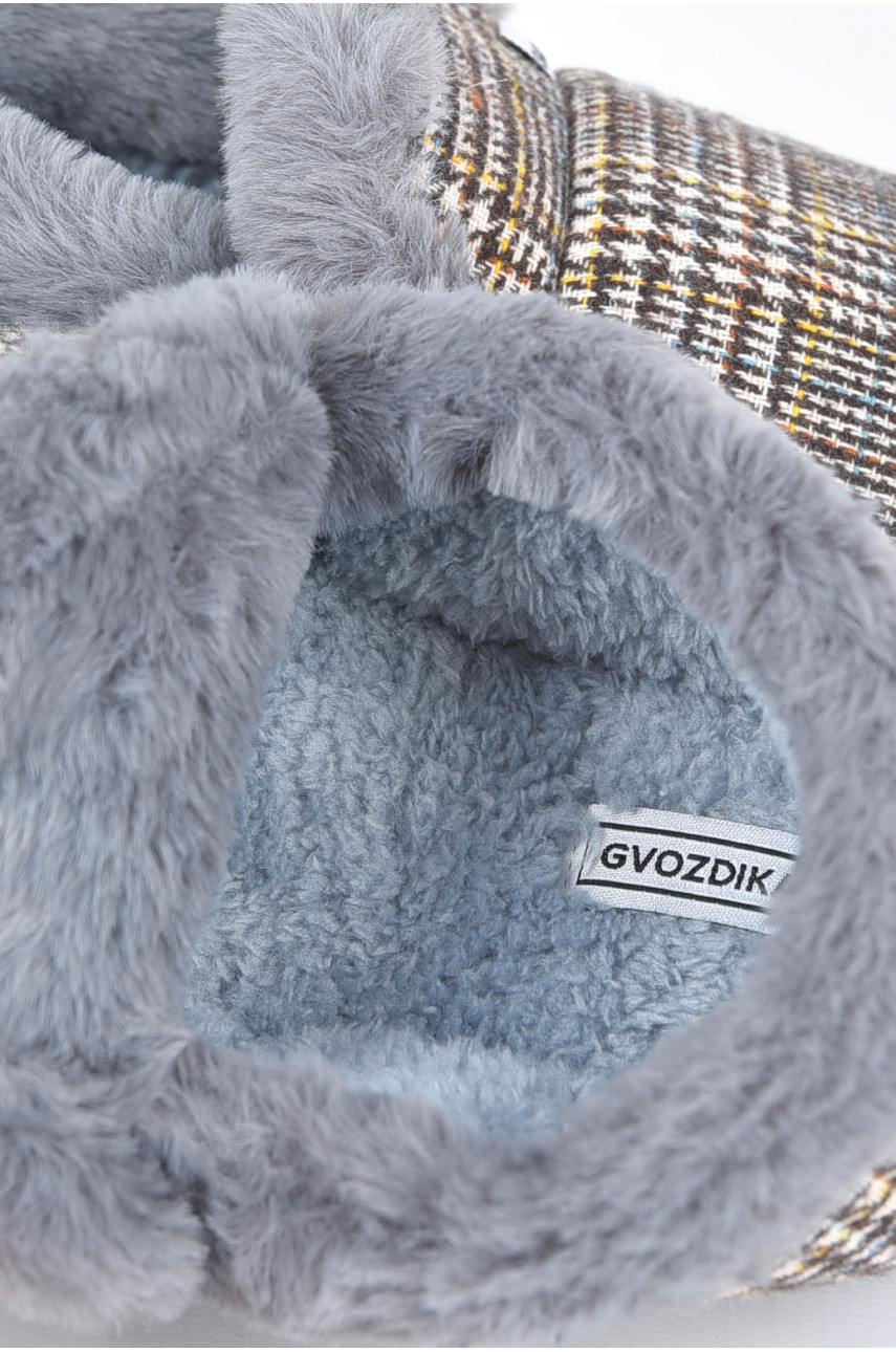 Капці кімнатні чуні чоловічі коричневого кольору U-14 188967