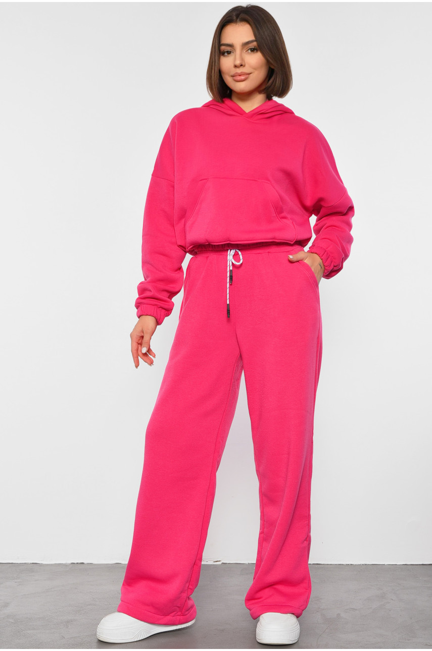 Спортивный костюм женский на флисе розового цвета 6635 188974