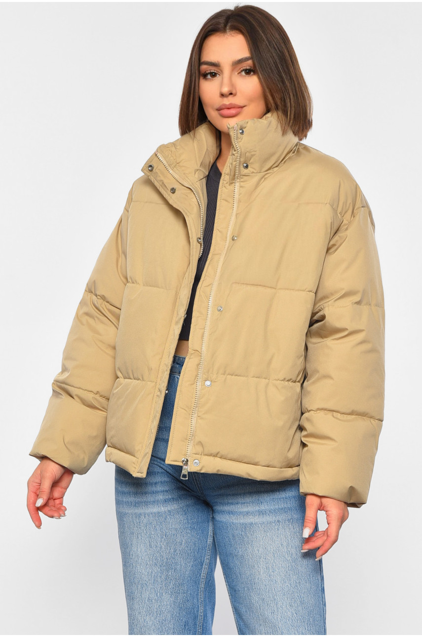 Куртка жіноча демісезонна оливкового кольору 1301 188987