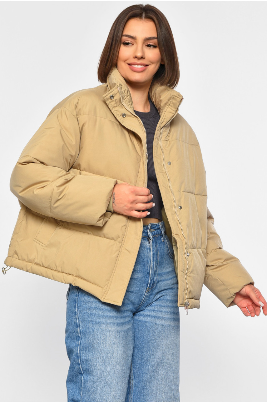 Куртка жіноча демісезонна оливкового кольору 1301 188987