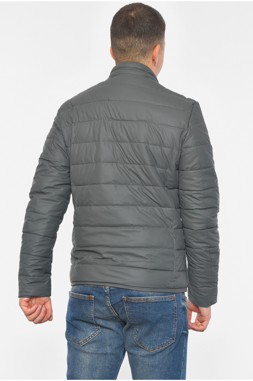 Куртка чоловіча демісезонна темно-сірого кольору 817 188992