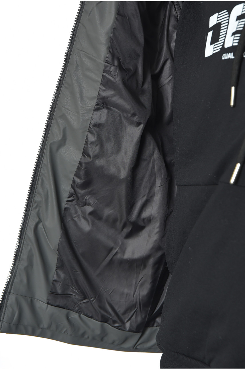 Куртка чоловіча демісезонна темно-сірого кольору 817 188992