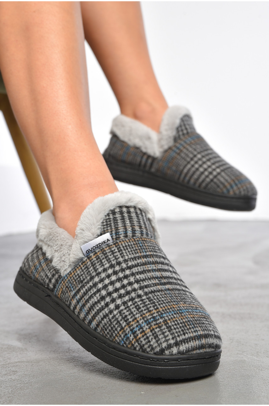 Капці домашні чуні жіночі чорного кольору D-40 188998