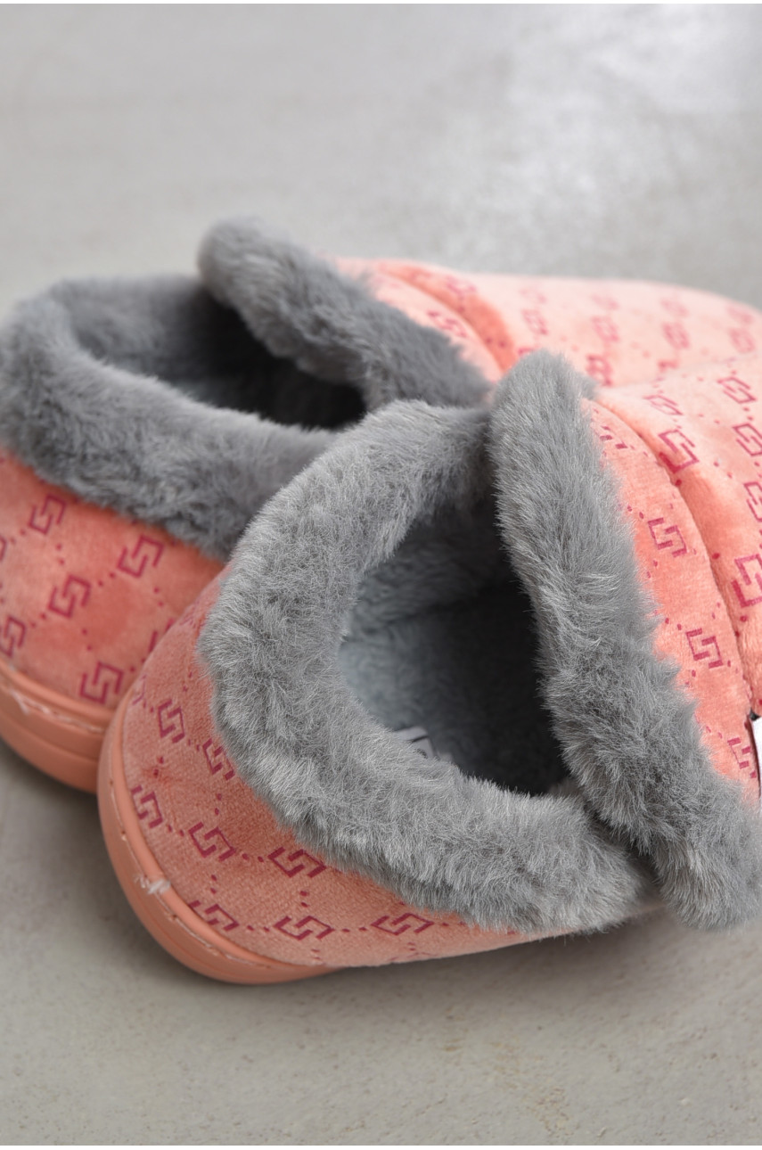 Капці домашні чуні жіночі рожевого кольору D-38 189004