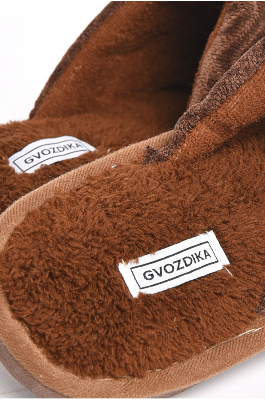 Тапочки комнатные  мужские коричневого цвета U-80 189009