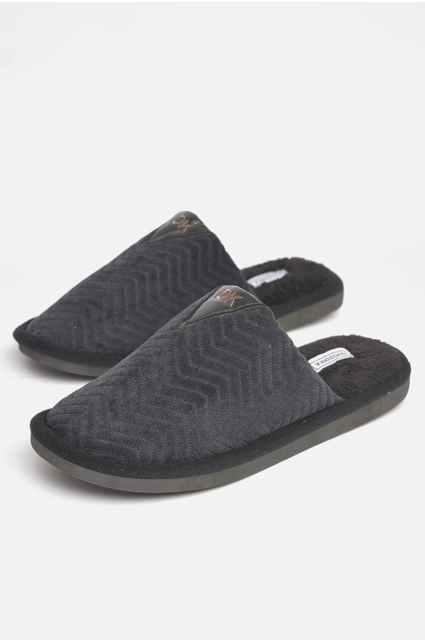 Тапочки комнатные мужские чёрного цвета U-80 189011
