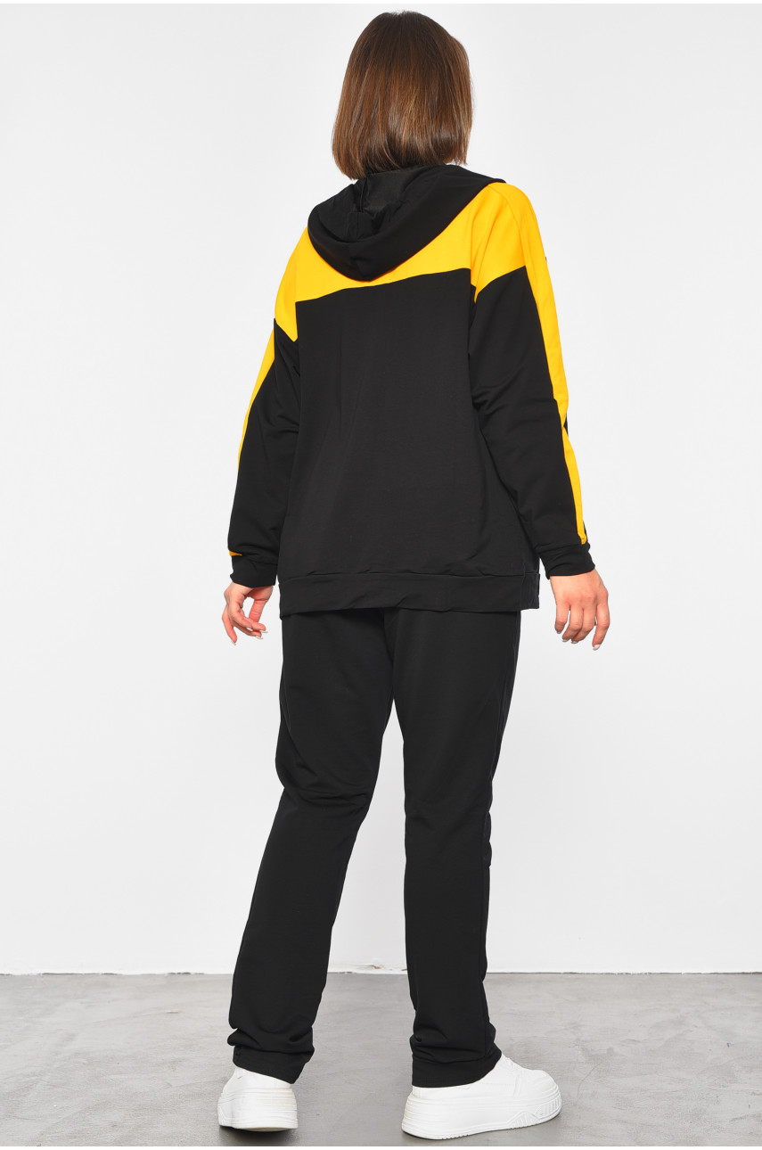 Спортивный костюм женский черно-горчичного цвета 305 189014 Спортивный костюм женский черно-горчичного цвета 305 189014