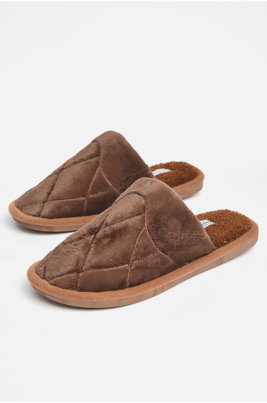 Тапочки комнатные мужские тёмно-коричневого цвета U-21 189018