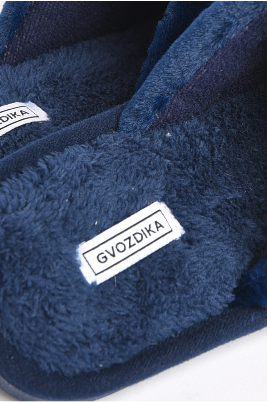 Капці кімнатні чоловічі темно-синього кольору U-21 189026