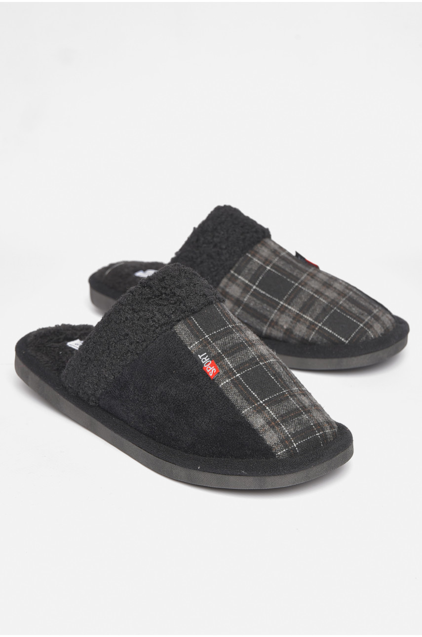 Тапочки комнатные мужские чёрного цвета U-40 189029 Тапочки комнатные мужские чёрного цвета U-40 189029