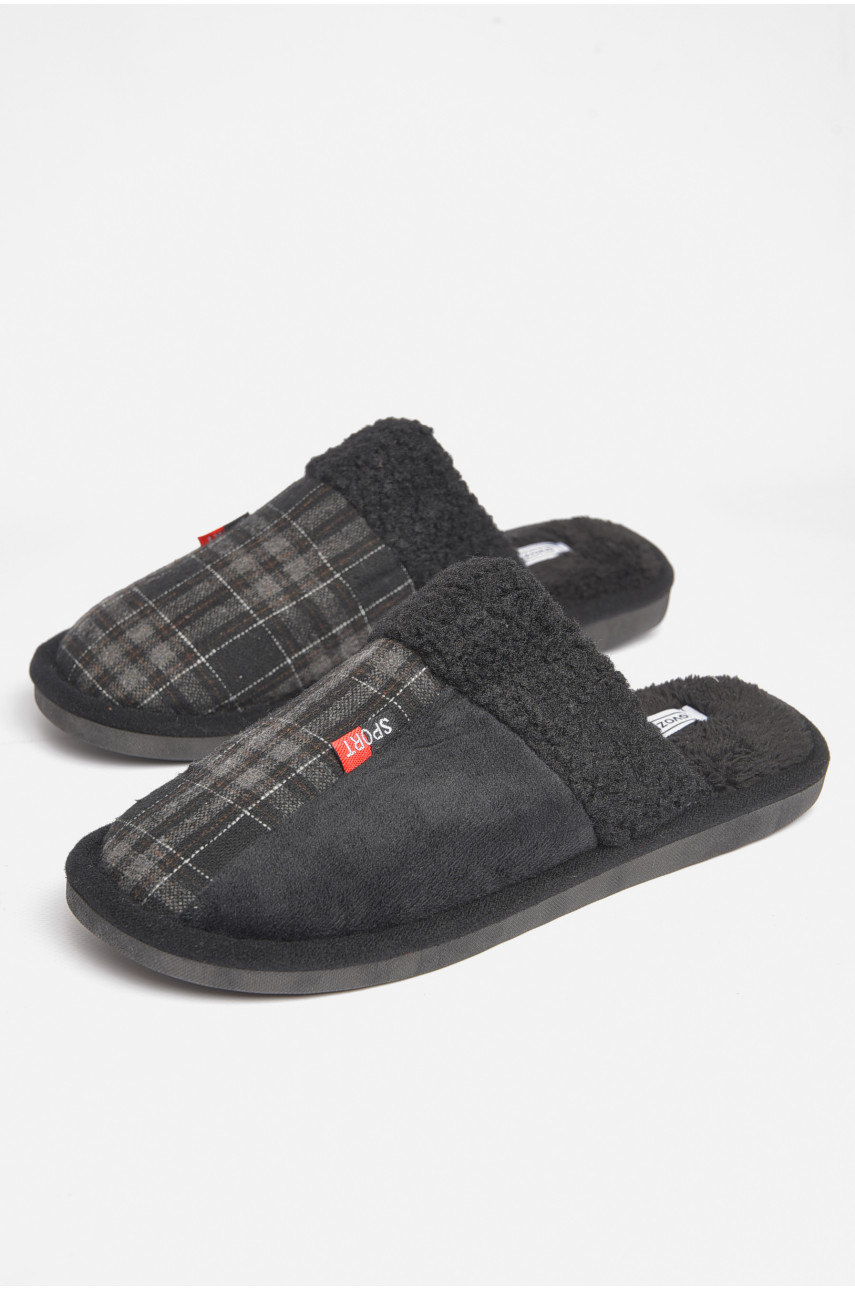 Тапочки комнатные мужские чёрного цвета U-40 189029 Тапочки комнатные мужские чёрного цвета U-40 189029