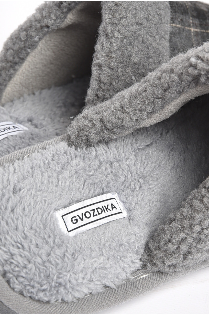 Тапочки комнатные мужские серого цвета U-40 189030 Тапочки комнатные мужские серого цвета U-40 189030