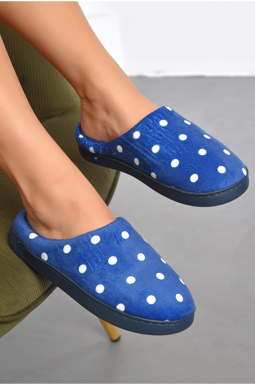 Капці домашні жіночі синього кольору MD-8684 189054